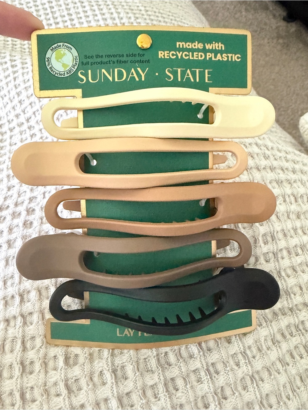 Sunday State Neutral Hair Claw Clip 5pc Set